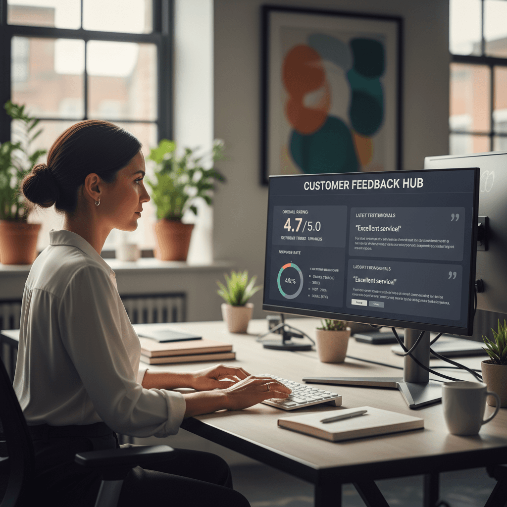 Online review monitoring and reputation management dashboard